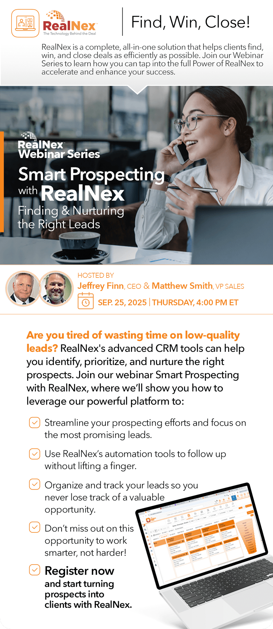 RealNex Webinar Series: Smart Prospecting with RealNex - September 25, 2025